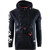 SCREENSHOT Mens Urban Premium Fleece Hoodie - Animation Cartoon Character Embroidery Patch Gel Print Hooded Sweatshirt