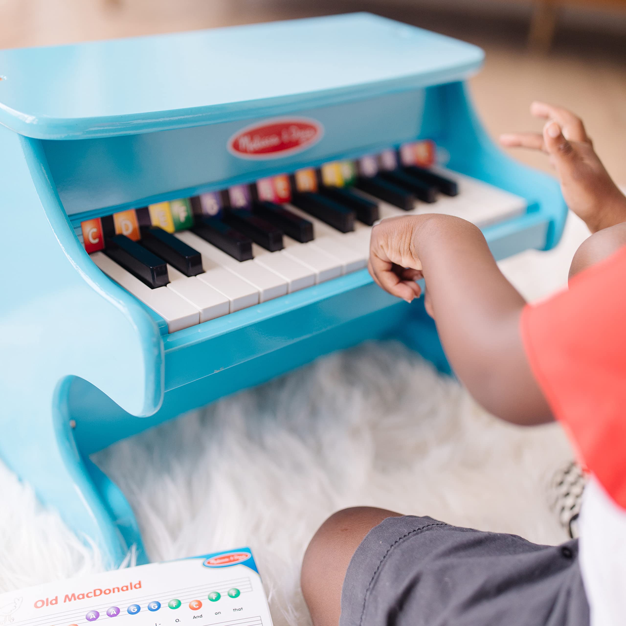 Melissa & Doug Learn-to-Play Piano with 25 Keys and Color-Coded Songbook - Blue