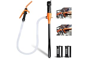 JECATIY Portable Power Battery Pump, Fuel Transfer Pump Battery Operated Electric Siphon Pump for Gas, Fuel, Diesel, Water Transfer 2.4 GPM, Extra Long Hose, Flow Control Nozzle, Quick Control Flow and Stop