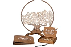 Personalized Wedding Guest Book Alternative - Tree Leaves Guest Book Signs for Wedding Decorations for Ceremony Outside Insid