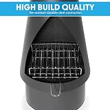 Dellonda Conical Chiminea Black Steel Outdoor Fireplace H127cm DG109 view 4