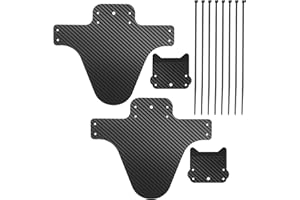 salbsever 2 Sets Mountain Bike Fender Rear and Front Compatible Bicycle Mudguard Adjustable 29" Plus Size with 15 Cable Ties for Fat Bike Wheel Sizes and All Disc Brake Bicycles