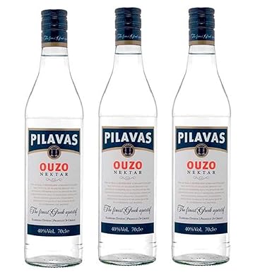 3x 0,7l Ouzo Pilavas Nektar 38% Vol.