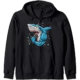 Shark Gym Powerlifting Weightlifting Bodybuilding Zip Hoodie