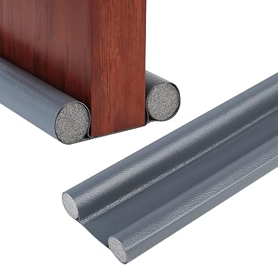 LJAPPLIED Double Door Draft Excluder 96 cm Grey, Water Proof Noise Reduction