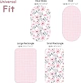 Yoofoss Moses Basket Sheets 41 x 84 cm 2 Pack Microfiber Fitted Sheets view 3