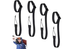 SSuirk 41 Inch Long Snowboard Leash- Snowboarding Leash Cord- Adjustable Snowboard Binding Straps for Women Men Snowboarding 