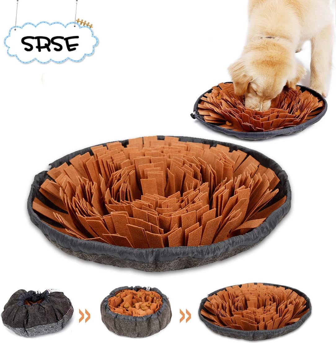 Snuffle Mat Pet Dog Slow Feeding Training Foraging Mat, Pet Padded Non-Slip Nosework Sniffing Blanket Feeder, Fun Game Training Pad Used for Releasing Pressure