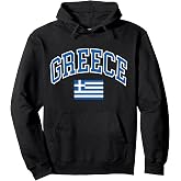 Greece Greek Flag Graphic Pullover Hoodie