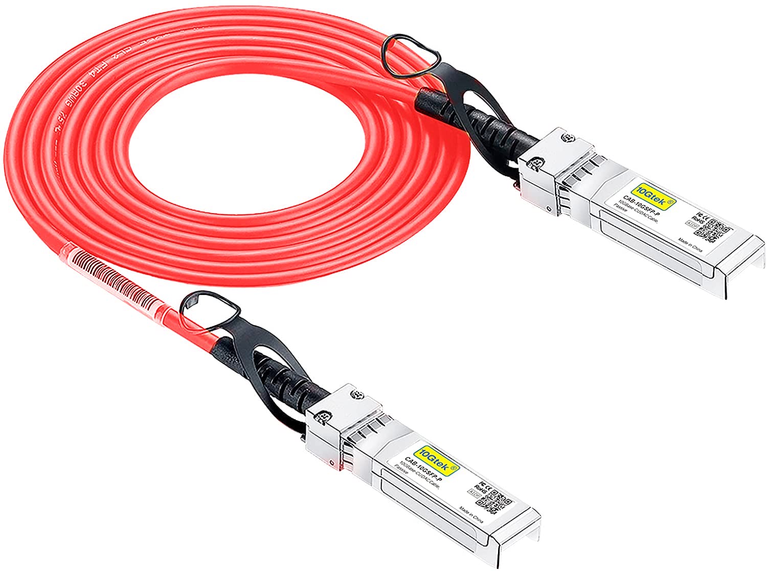 Photo 1 of [Red] Colored 10G SFP+ DAC Cable - Twinax SFP Cable for Ubiquiti UniFi Devices, 0.5-Meter(1.6ft)