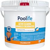 Poolife Active Cleaning Granules Chlorinator 25 lb - Calcium Hypochlorite Pool Chlorine Sanitizer &amp; Shock Treatment - Fast Dissolving Formula - Kills Bacteria, Controls Algae &amp; Removes Contaminants
