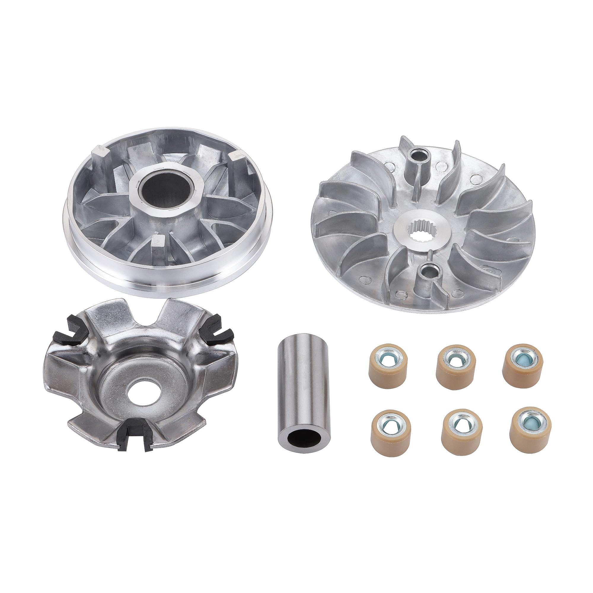 GOOFIT Motorcycle Complete Variator Roller Assembly Replacement For GY6 125cc 150cc Scooter 152QMI 157QMJ