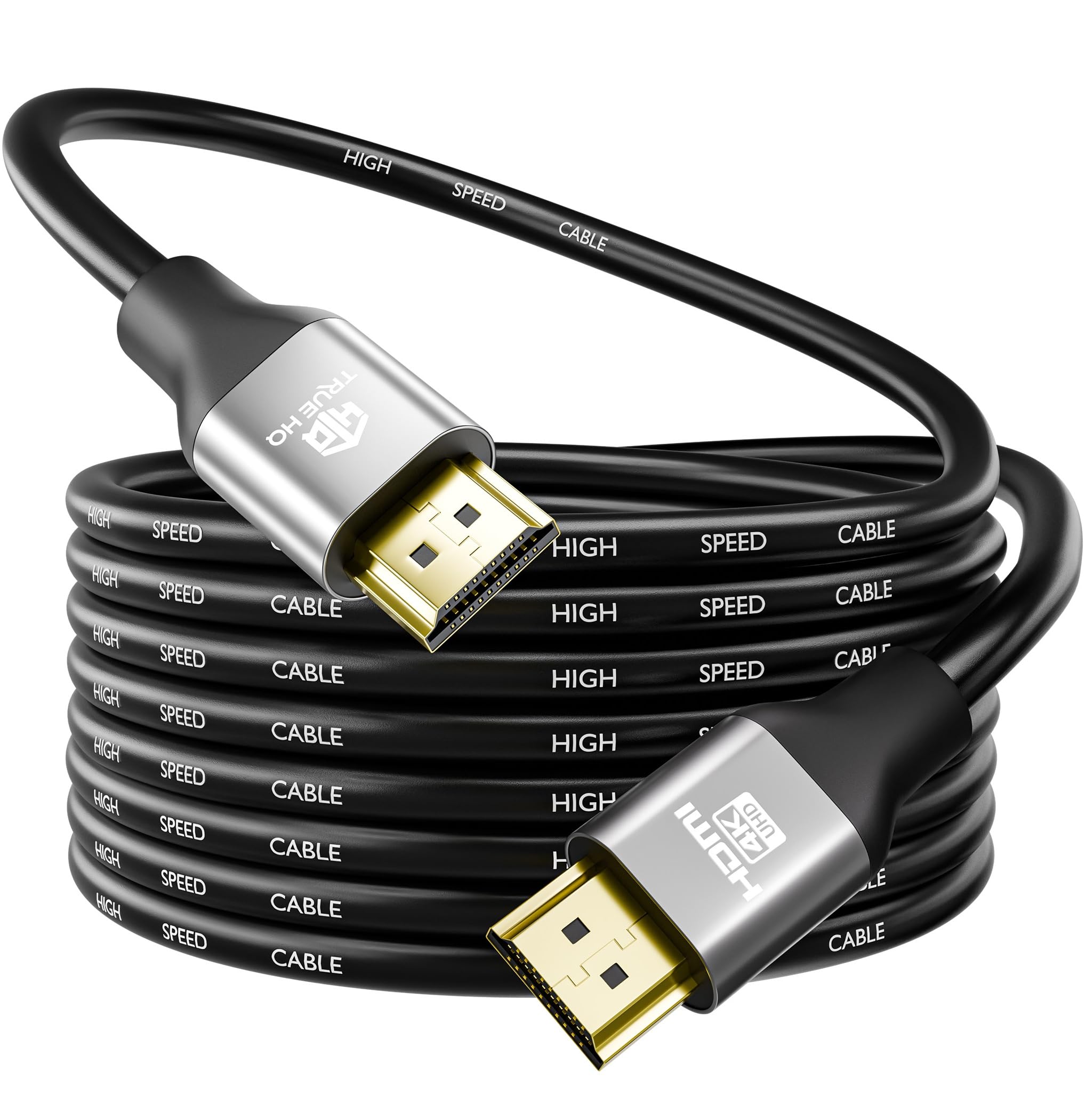 True HQ 4K HDMI Cable 10m, High Speed 18Gbps (HDMI 2.0), 4K@60Hz Ultra HD with HDR10, ARC, HDCP 2.2 and Ethernet – Long Lead for TV, Projector, Monitor, PS5, Xbox