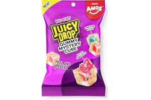 Juicy Drop Christmas Mystery Gummy Candy Cubes, Wild Berry Flavor, 3.5oz, Peelable Strawberry Gummy Cube, Mystery Animal Inside, Interactive 2-in-1 Treat, Party Favors, Stocking Stuffers, Kids Gifts