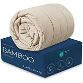 Olive + Crate Bamboo Comforter - King Size Duvet Insert, 102"x90" | 100% Bamboo Viscose Outer Cover, Breathable Down Alternative Comforter, Hypoallergenic, All Season Plush Design - Beige