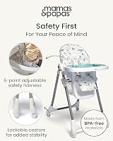 Mamas & Papas Snax Adjustable High Chair Happy Planet 6m+ view 6