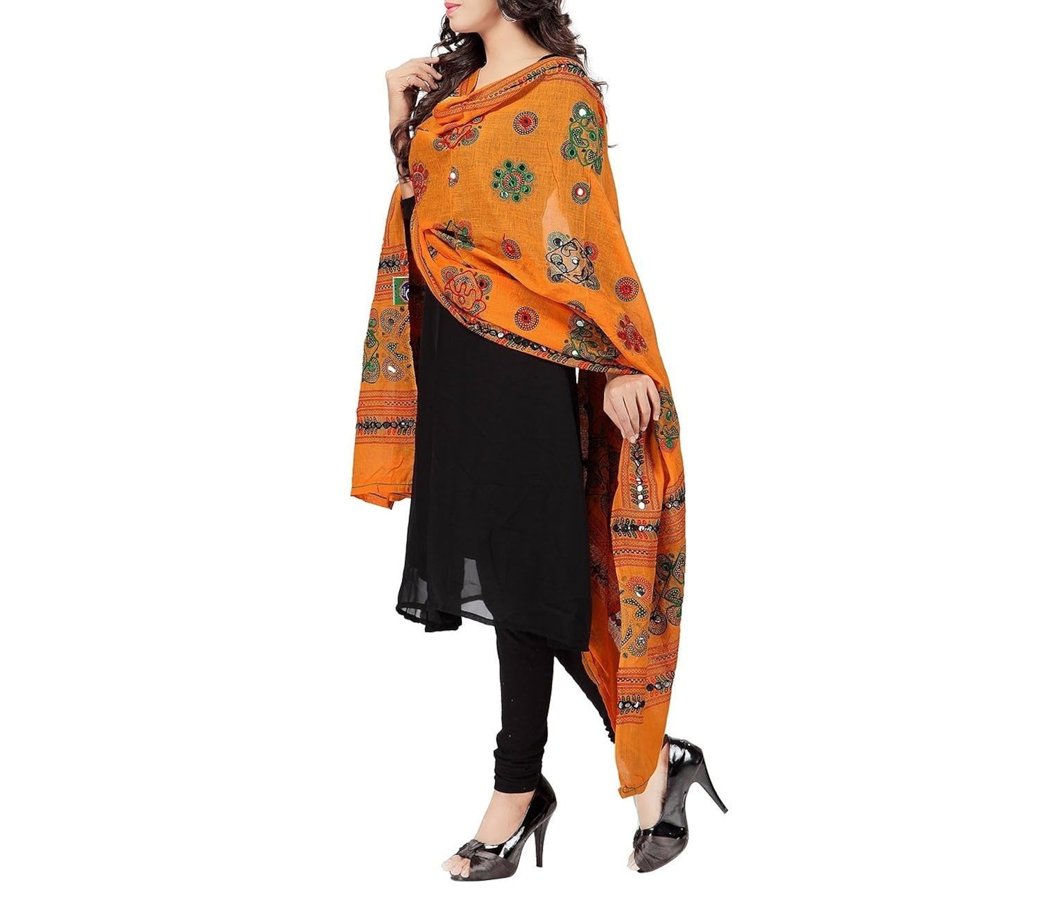 sunrise paridhan women's cotton dupatta - spmir07_multicolour_free size