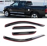 DYRDINSHOW 4PCS Tape-On Window Deflectors Sun Rain