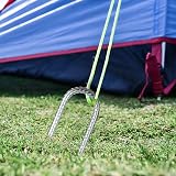 YOUNTHYE 8Pcs 40cm Galvanised Steel Ground Pegs Heavy Duty Tent Stakes view 5