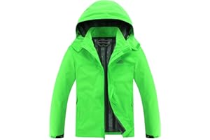 OTU Men's Lightweight Waterproof Hooded Rain Jacket Outdoor Raincoat Shell Jacket for Hiking Travel