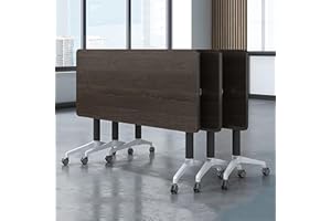 HSHBDDM Conference Table Folding Conference Table, Conference Rooms Training Rooms Flip Top Mobile Training Table, Mobile Training Seminar Table with Caster Wheels, Suitable Suitable for Offices, Classrooms
