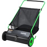 Push Lawn Sweeper, 26 in Leaf &amp; Grass Collector with 7 cu. ft. Hopper Bag, Heavy Duty Yard Sweeper with Clear Dust Cover &amp; Large Collection Bag for Lawn Yard Cleanup