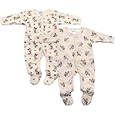 Magic Threadz Disney Clothes Baby Boys 2-Pack Quilted Footed Coveralls Mickey Mouse, Winnie the Pooh and Dumbo (0/3M-6/9M)