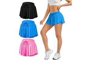 Leftear Flowy Shorts for Women Gym Yoga Athletic Workout Running Tennis Skirts Spandex Cute Clothes Casual Summer 3Pack