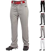 Rawlings Mens Rawlings | Launch Series Baseball Pants | Full Length Semi-Relaxed Fit | Adult Sizes | Piped | Multiple Colors