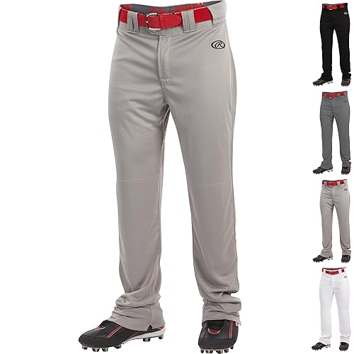 Rawlings | LAUNCH SERIES Full Length Baseball Pants | Youth X-Large | Grey