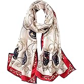 ANDANTINO 100% Mulberry Silk Long Scarf for Women Large Shawls for Headscarf and Neck- Oblong Hair Wraps with Gift Packed