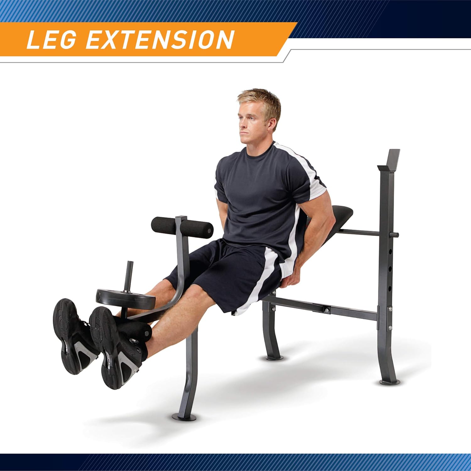 Marcy MD-2082W Diamond Elite MD Standard Bench with 100 lb. Weight Set: Sports & Outdoors