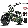 FRP Mini Dirt Bike GMB100 Plus, 99CC Gas Powered Mini Bike 4-Stroke 3HP, Off-Road Mini Bikes for Kids/Adult, Trail Bike Up to 28 Mph, Weight Support Up to 220 LBS (GREEN)