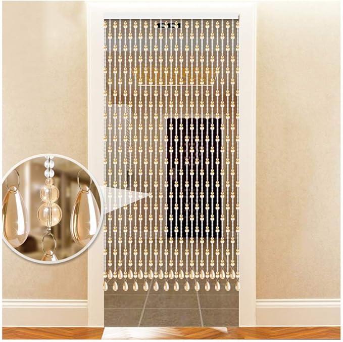 WENYAO Cortinas de Cuentas de Cristal para Puertas, Separador de