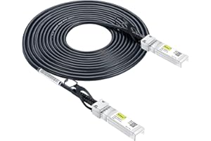 10GTEK SFP+ DAC Twinax Cable, 10G SFP+ to SFP+ Direct Attach Copper Patch Passive Cable for Cisco SFP-H10GB-CU5M, Ubiquiti Un