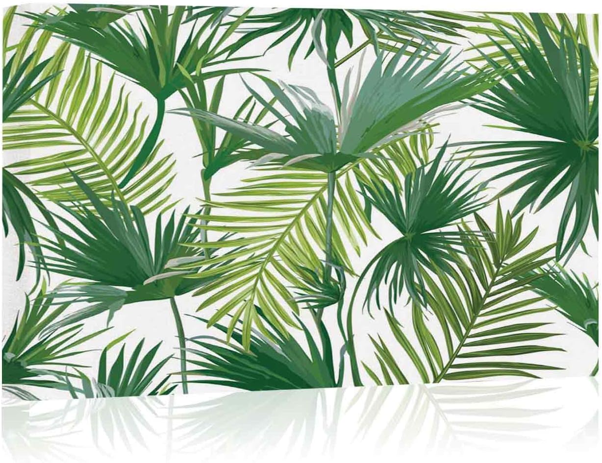 Lona Decorativo de Pared con diseño de Hojas Tropicales de Palmera