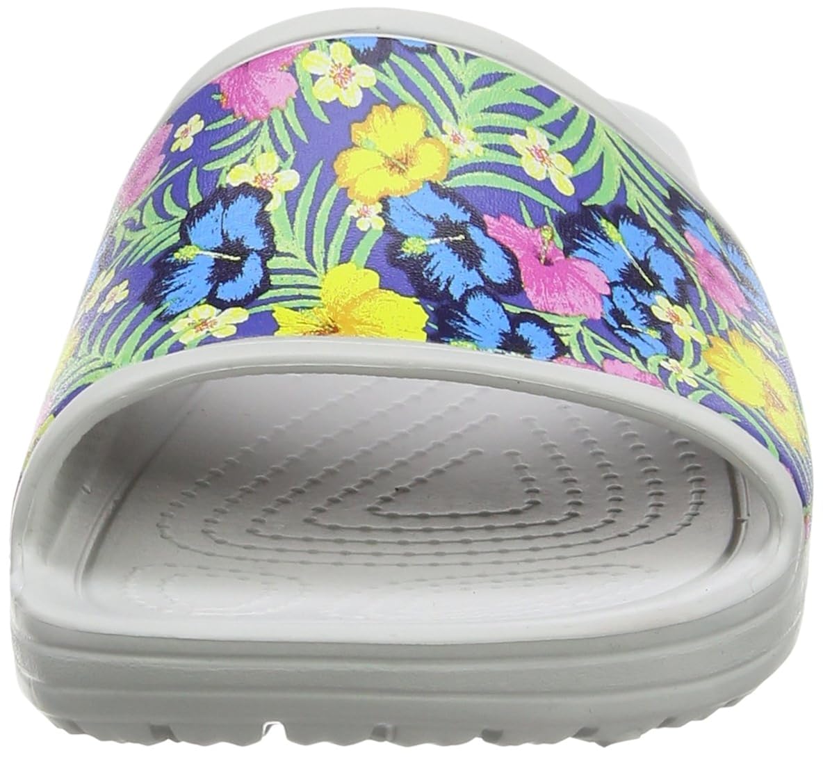 crocs women's sloane graphic slide slippers blue (blue/floral) 36/37 eu
