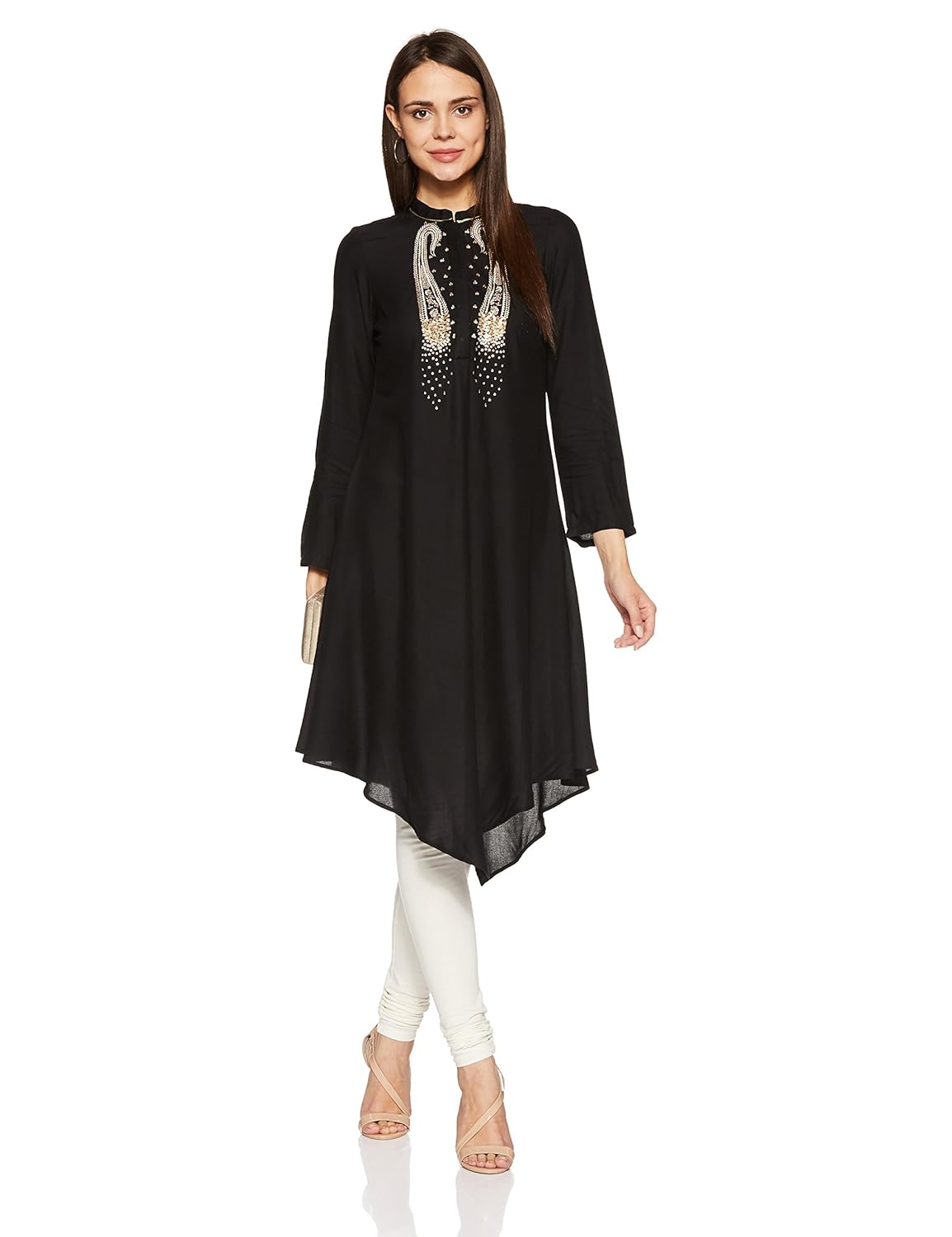 w for woman women's asymmetrical hemline kurta