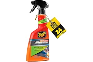 Meguiar's Hybrid Ceramic Waterless Wash & Wax - Waterless Car Wash Spray with Ceramic Chemistry for a Slick, Protective Barrier - No-Scratch Formula for Glossy Paint and Ceramic Coatings, 24 Oz
