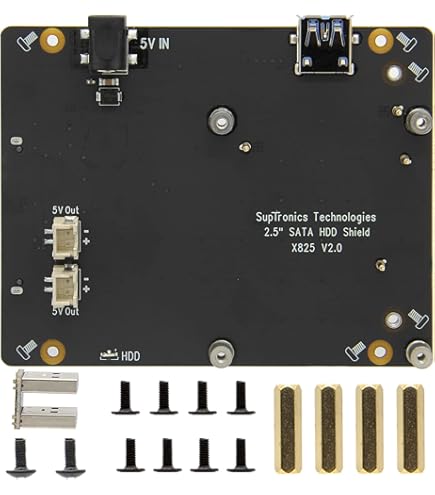 GeeekPi SATA Storage for Raspberry Pi 4, 2.5 inch SATA HDD/SSD
