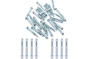 Heavy Duty Hollow Wall Anchors, Paick Zinc Plated Steel Molly Bolt Screws Set for Drywall, Plaster and Tile (30pcs M4x60)