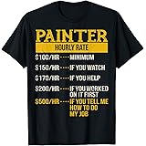 Amazon Com Hourly Rate Shirt For Painters Decorators Handyman