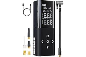 GOOLOO AP150 Tire Inflator Portable Air Compressor, 3X Faster 150PSI Cordless Air Pump with Auto-Shutoff, Portable Bike Pump 