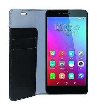 Phonix HU5XBCB Öko-Leder Buch-Hülle für Huawei Honor 5X schwarz