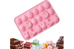 Cute 3D Bunny and Egg Silicone Mold, Fun Easter Chocolate Molds, Reusable Rabbit-Shaped Silicone Baking Mold, Ice Tray Cube D