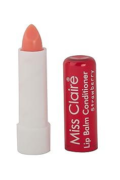 Miss Claire Lip Balm Conditioner, Strawberry, Pink, 3 g