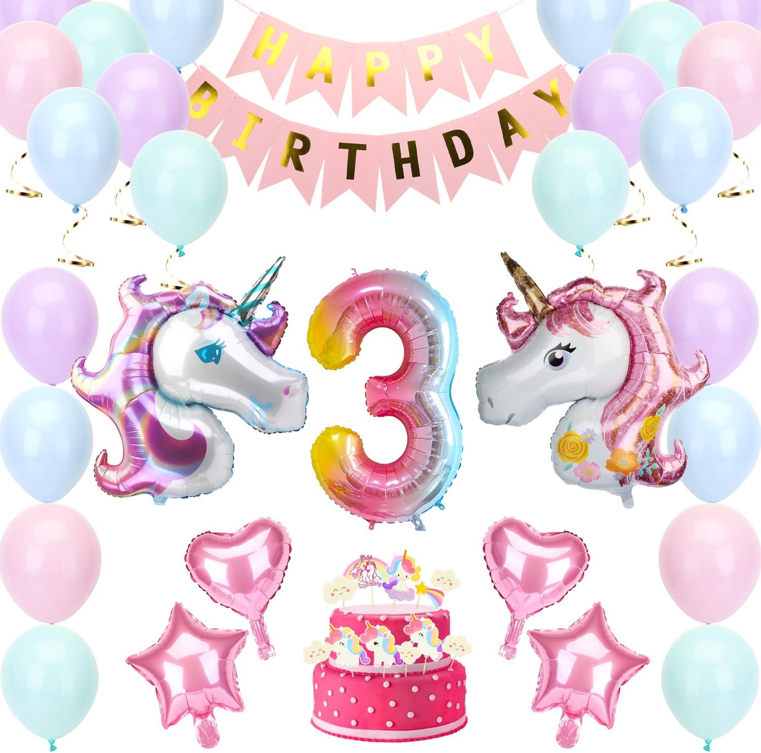 Kateluo Decoracion Cumpleanos Unicornio Enorme Globo De Unicornio Adorno De Tarta De Unicornio Globos Pastel Globos De Cumpleanos Nina Pancarta De Feliz Cumpleanos Globos De Cumpleanos Nina Hogar Y Cocina Decoracion Para Fiestas Phagoo Dk
