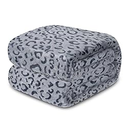 MACEVIA Flannel Fleece Cheetah Print