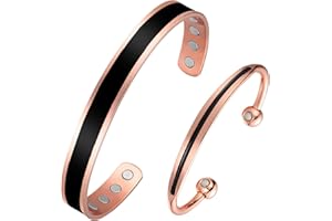 BioMag Copper Bracelet for Men Women Joint Pain 99.9% Copper Magnetic Bracelet Adjustable