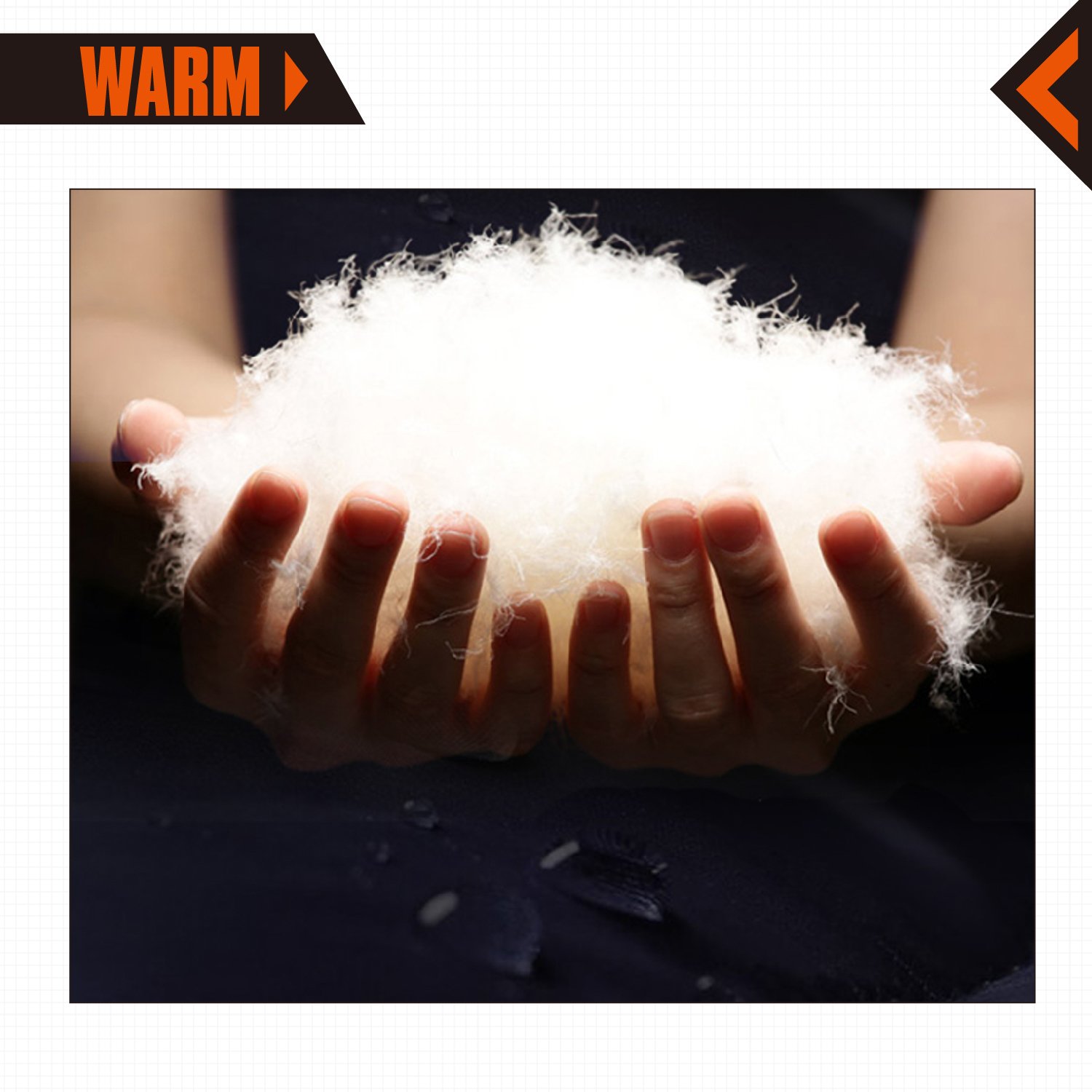 KingCamp Ultralight Mummy -10 Degree C / 14℉ Down Adult Sleeping Bag with Compression Sack Orange